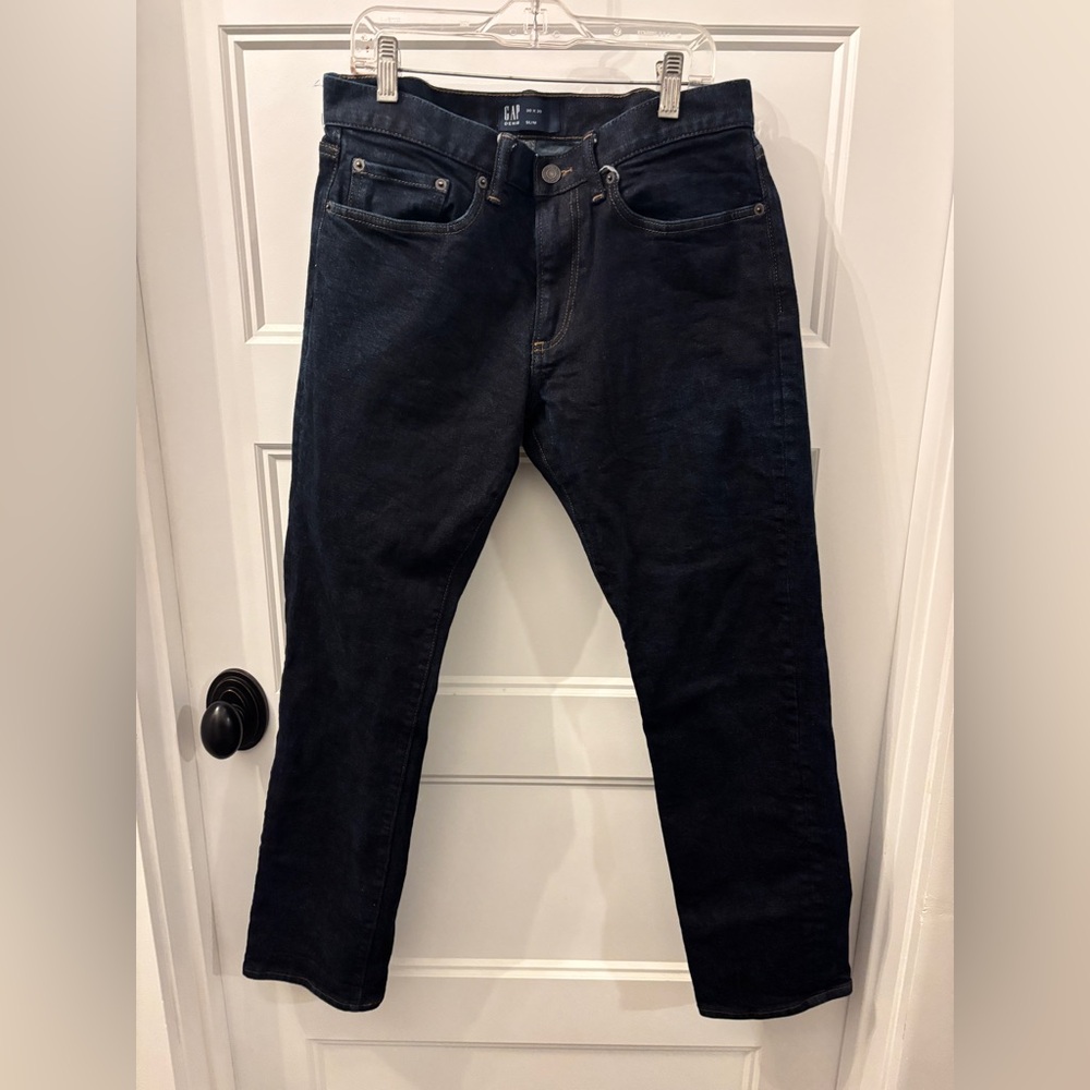 GAP Men's Dark Blue Straight Jeans